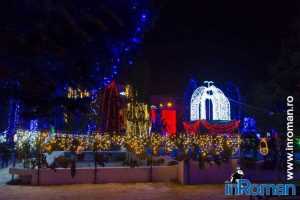 inroman.ro Roman centru noaptea ornamente sarbatori de iarna Craciun 2