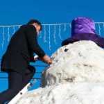 Foto: Om de zăpadă uriaș în Piața Roman-Vodă 28 constructie om de zapada DSC 8911