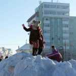 Foto: Om de zăpadă uriaș în Piața Roman-Vodă 34 constructie om de zapada DSC 8973